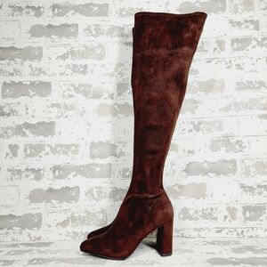 New Jeffrey Campbell Parisah Suede Brown Over the Knee Boots X364